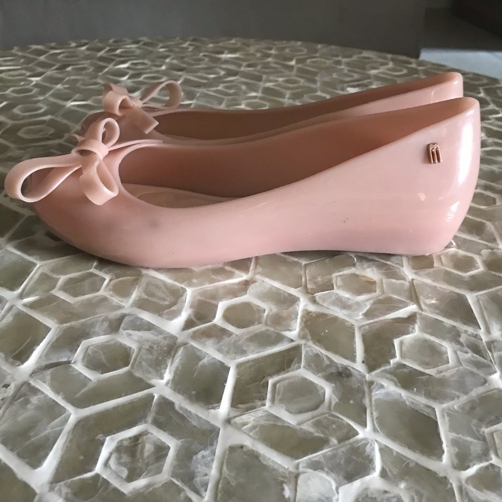 Melissa UltraGirl Bow II jelly peep-toe jelly flat - Picture 2 of 12